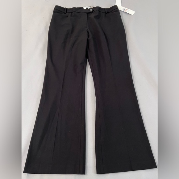 Calvin Klein Womens 12 Black Pants Modern Tapered Leg Fit Short Office NWT - Picture 3 of 12